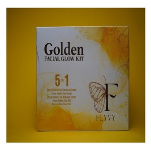 Kit Facial 5 en 1 Golden Glow Antienvejecimiento, Set de Cuidado de la Piel Iluminador, Limpieza Profunda, Exfoliante, Crema de Masaje, Mascarilla Facial - Product Image 1