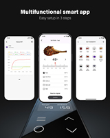 Thermomètre à viande sans fil intelligent WIFI à portée illimitée pour la cuisine, la cuisson, les grillades, le barbecue numérique, le téléphone et l'application contrôlée