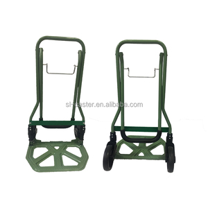 Carretilla de Mano Plegable de Acero de 60 kg con Dos Ruedas, Diseño de Doble Rombo, Personalizable OEM, Plataforma Económica para Herramientas - Product Image 2