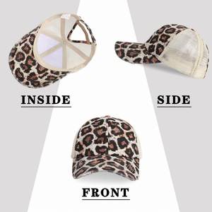 Casquette de baseball en coton respirant de haute qualité pour femme avec ouverture pour queue de cheval, casquettes à dos en maille pour femme - Product Image 3