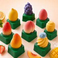 Offre Spéciale : Glace Halal Faible en Gras, Saveur Mangue, Formes Variées, 75g*12, Emballage Boîte, Sucette Glacée aux Fruits