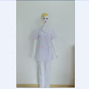 Costume d'uniforme d'infirmière de charme de vente chaude à la mode avec des manches courtes de conception détaillée et des garnitures uniformes d'hôpital séparés - Product Image 6