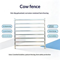 Clôture pour bétail, barrière de ranch, enclos pour animaux, barrière de pâturage à grande échelle, tuyau galvanisé à chaud, matériau épaissi, facile à installer