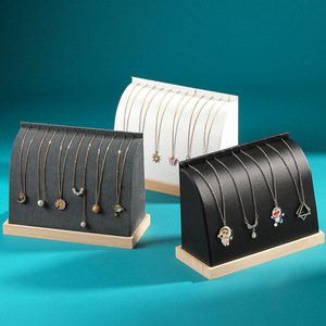 Expositor de collares con base de madera, contenedor de joyas para ferias de artesanía - Product Image 4