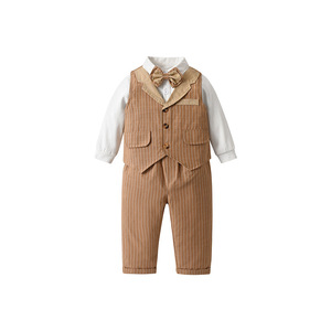 Nouvelle Arrivée Costume de Cérémonie Garçon Style Gentleman pour Mariage et Cérémonie, Ensemble 3 Pièces : Blouse à Manches Longues, <span class=keywords><strong>Gilet</strong></span> et Pantalon - Product Image 2