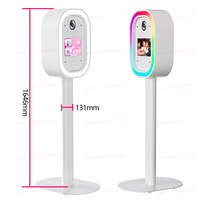 Machine photomaton iPad directe d'usine, photomaton DSLR pour fête, coque avec lumière LED RVB, blanc noir, photomaton portable pour événement