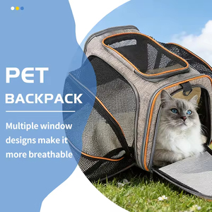 Mochila Expandible de Alta Calidad para Mascotas, <span class=keywords><strong>Perros</strong></span> y Gatos, <span class=keywords><strong>con</strong></span> Cierre de Cremallera, Estilo Moderno - Product Image 2