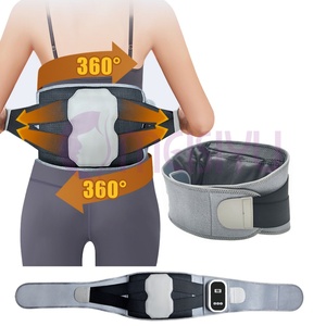 Ceinture de massage lombaire sans fil réglable avec compresse chaude, chauffante, amincissante et brûle-graisse pour le ventre, et masseur de genou - Product Image 1