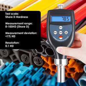 เครื่องวัดความแข็งแบบดิจิตอลคุณภาพสูง 0 ถึง 100HD Durometer Tool Shore D พร้อมหัววัดในตัว สำหรับยางรถบรรทุก ยางรถ และยางทั่วไป - Product Image 4