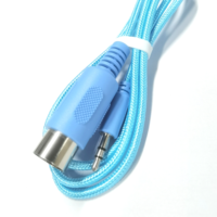 Câble audio en nylon tressé de couleur 3.5mm TRS mâle à Midi 5pin Din mâle