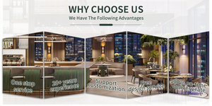 Custom Coffee Shop Counter Glass Display Showcase Cafe Bar Cabinets for Full Store Interior Design - Product Image 5