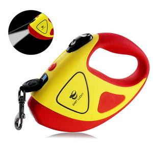 Vendedor superior logotipo personalizado retráctil <span class=keywords><strong>Nylon</strong></span> mascota perro correa de lujo automático LED patrón sólido hecho aleación poliéster plástico-venta al por mayor - Product Image 4