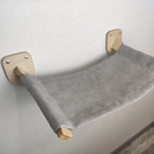 2022 Neues Design Katzen hängematte Haustier Wand möbel Holz Katzen bett Katzen regale Bett - Product Image 1