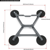 Support d'antenne satellite magnétique en alliage d'aluminium pour Starlink Mini V4, fixation sur toit de voiture, base à quatre ventouses, résistant à la chaleur pour camping-car