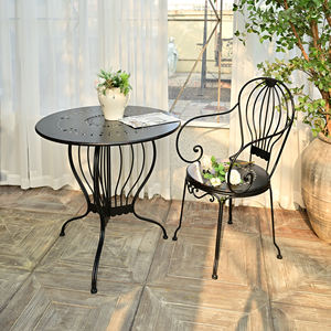 INNOVA HOME <b>Vintage</b> Black/White Metal Decorative Foldable Durable <b>Coffee</b> <b>Table</b> Living Room Accent Furniture Iron Material Home - Product Image 2
