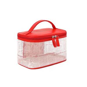 New Fashion PVC Transparent Printed Soft Handle <b>20L</b> Capacity Waterproof Zipper Cosmetic <b>Bag</b> Makeup Organizer Skin Care Classy - Product Image 1
