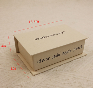 Boîte en papier magnétique beige clair, style livre, à ouverture rabattable, pour colliers et boucles d'oreilles en perles - boîte cadeau pour le rangement des bijoux - Product Image 6