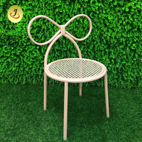 Chaise d'extérieur moderne en métal pour enfants, dossier papillon, pour bébés et enfants