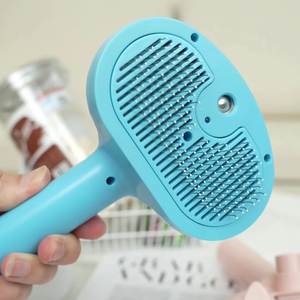 Peine ecológico para el cuidado de perros y mascotas, cepillo de aguja de acero inoxidable, depilación flotante de plástico, belleza, cuidado de la piel para gatos almacenados - Product Image 1