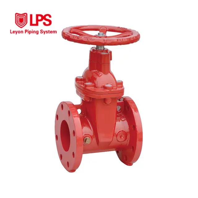 FM UL Fire Fighting Pipes Ductile Iron Red Epoxy RAL3000 Flanged Resilient NRS Gate Valve