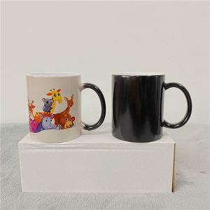 11Oz Sublimation Color Changing Coffee <b>Mug</b> Ceramic Sensitive Cups Diy Coated Stoneware <b>Mugs</b> for Heat Press Printing - Product Image 1