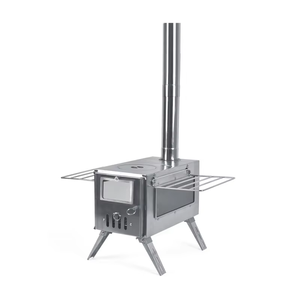 Estufa de Leña Plegable Multifuncional de Acero Inoxidable para <span class=keywords><strong>Camping</strong></span> TS01 con Ventana de Visualización, Cocina, Calienta, Hierve Agua, para Todas las Estaciones - Product Image 1
