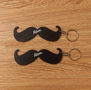 Индивидуальный брелок в форме усов с логотипом открывалки для бутылок для продвижения - Product Image 1