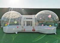 Commercial ballon maison hôtel salle de bain clair gonflable Transparent bulle dôme Camping maison tente avec fond rebondissant rebond