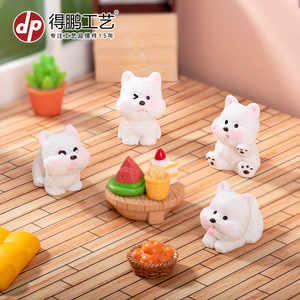 Figura de Perro West Highland en Miniatura, de Resina, para Decoración de Escritorio, Adorno de Mascotas - Product Image 1