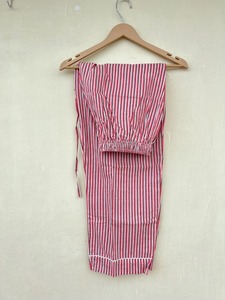 ชุดนอนผ้าฝ้ายลายทางอินเดีย ชุดนอนผ้าฝ้ายนุ่มสบาย ของขวัญสำหรับเธอ ชุดนอนเพื่อนเจ้าสาว ชุดนอนผู้หญิงเนื้อนุ่ม - Product Image 6