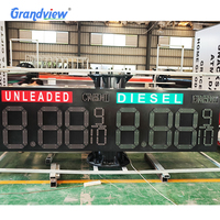 Étanche IP65 24 pouces 8.889/10 régulier Diesel Led gaz prix panneau led gaz prix affichage de charge led pompe à gaz topper signes de prix