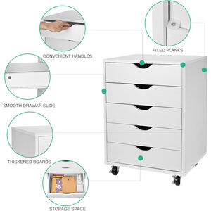 Armoire de rangement de style scandinave avec roulettes Décoration d'intérieur nordique Esthétique minimaliste <span class=keywords><strong>Commode</strong></span> mobile - Product Image 6