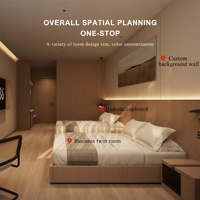 Meubles de chambre à coucher en bois massif, sur mesure, pour hôtels de luxe modernes, avec lit king size ou queen size, pour villas et appartements, durables