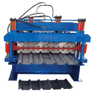 Precise positioning function two layers double deck tile making roll forming machine