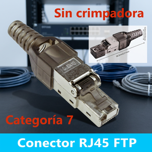 หัวต่อสายอีเธอร์เน็ต Cat 7 RJ45 FTP แบบไม่ต้องใช้เครื่องมือจีบ ดีไซน์แขวนได้ - Product Image 3