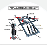 TFAUTENF - Plateforme élévatrice à ciseaux hydraulique portable à double cylindre de 2,8T de capacité pour usage en atelier, certifiée CE