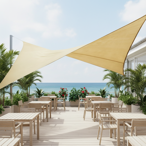 <span class=keywords><strong>Voile</strong></span> d'ombrage rectangulaire moderne en HDPE - Auvent respirant anti-UV 185 GSM pour terrasse, jardin et décoration de piscine - Product Image 1