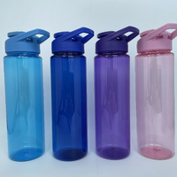 Bouteilles d'Eau de Sport Givrées en Tritan Sans BPA de 500ML et 700ML pour Voyage en Extérieur, Large Goulot, avec Logo Personnalisé