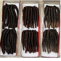 2X Extensions de cheveux afro torsadés au crochet, pré-bouclés, dreadlocks en fibre haute température, double trame machine, pleine densité