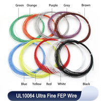Fils électriques UL10064 AWG22/24/26/28/30/32/34/36/38/40/42 FEP câble d'alimentation d'isolation Ultra mince fil de cuivre étamé