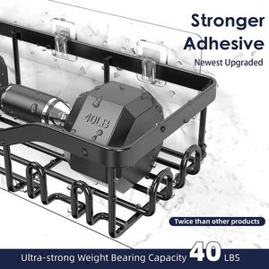 Organizador de Baño de Hierro para Montar en la Pared, Sin Taladro, Soporte para Cepillos de Dientes, para Almacenamiento de Artículos de Baño, Uso Doméstico - Product Image 2