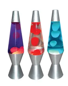 天华批发定制品牌独特设计发光二极管金属运动火箭桌熔岩灯水族箱，装饰熔岩夜灯
