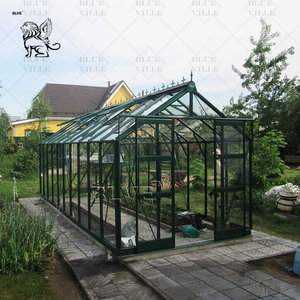 Serre en verre de style européen personnalisée BLVE en acier métallique, véranda en fer forgé noir pour villa et jardin - Product Image 4