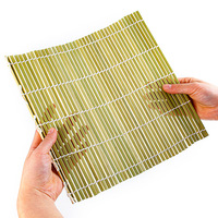 Tapis de sushi alimentaire japonais réutilisable écologique en bambou