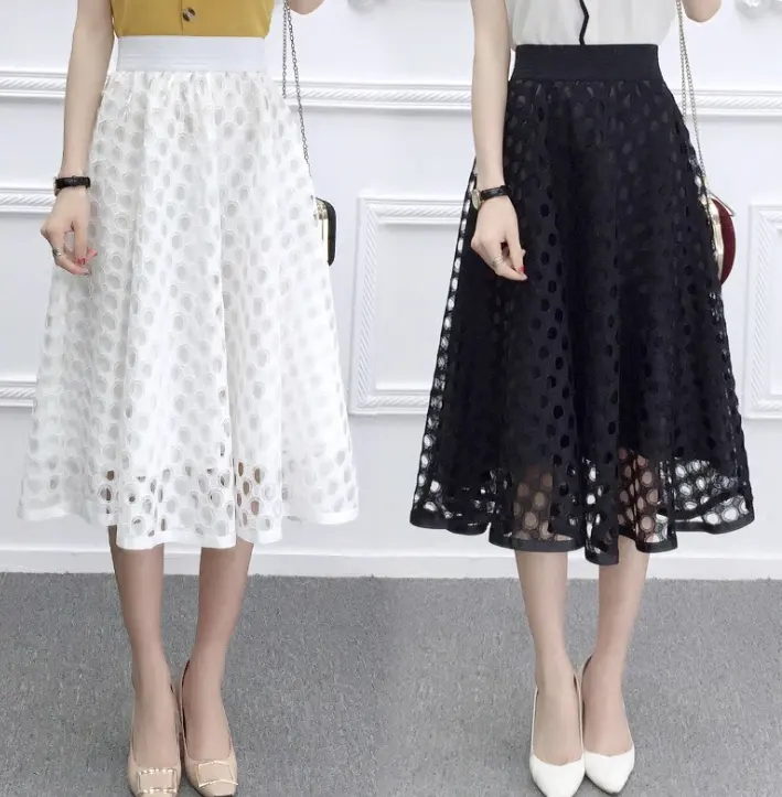2021 New fashion design ladies skirts summer woman lace skirt
