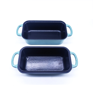 Rechteckige Emaille Gusseisen Gusse isen Kasten form Antihaft-Laib Brot Backform Box für die Brothers tellung - Product Image 5
