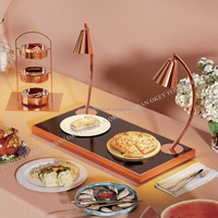 Lampe de buffet OKEY pour desserts, lampe de table de buffet, base en marbre, éclairage de buffet, base en marbre