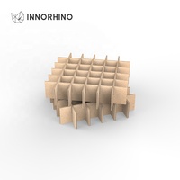 INNORHINO Standard 36-Fächer Wellpappe-Versandkarton Kerzenverpackungsbox mit Matter Laminierung Sushi-Einsätze Trennwände