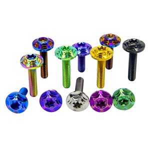 Tornillos de titanio anodizado M8*10-40mm Clase 10 <span class=keywords><strong>para</strong></span> matrícula de motocicleta, decorativos y planos, <span class=keywords><strong>para</strong></span> freno de disco - Product Image 1