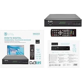 SUNING DigiVolt Receptor Digital Terrestre TDT Full HD 1080p H.265 HEVC DVB-T2 USB3.0 Plastic